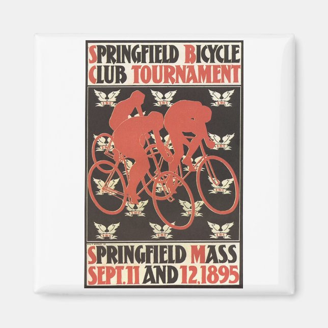 Springfield Mass. 1895 Fahrradturnier Magnet (Vorne)