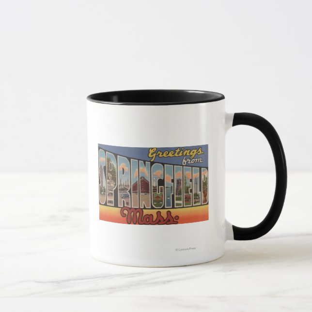 Springfield, Massachusetts - Großbuchstaben Tasse (Rechts)