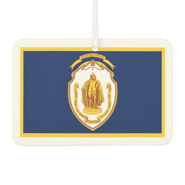 Springfield (Massachusetts) Stadtflagge Autolufterfrischer (Vorderseite)