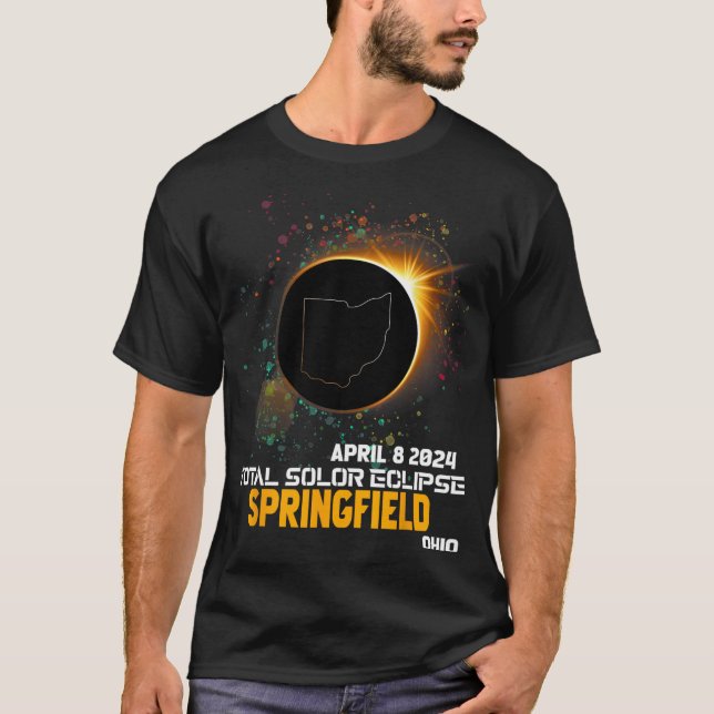 Springfield Ohio Total Solar Eclipse 2024 1 T-Shirt (Vorderseite)