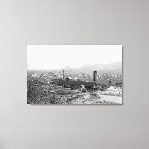 Springfield, OR Town View und Lumber Mills Leinwanddruck