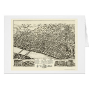 Springfield, panoramische Karte MAs - 1875