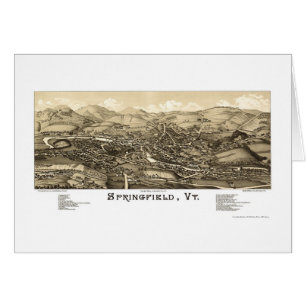 Springfield, panoramische Karte VT - 1886