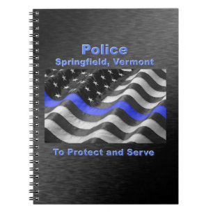 Springfield, Vermont. Police Notizblock