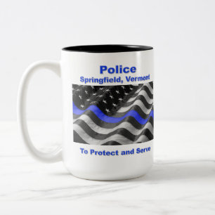 Springfield, Vermont. Police Zweifarbige Tasse
