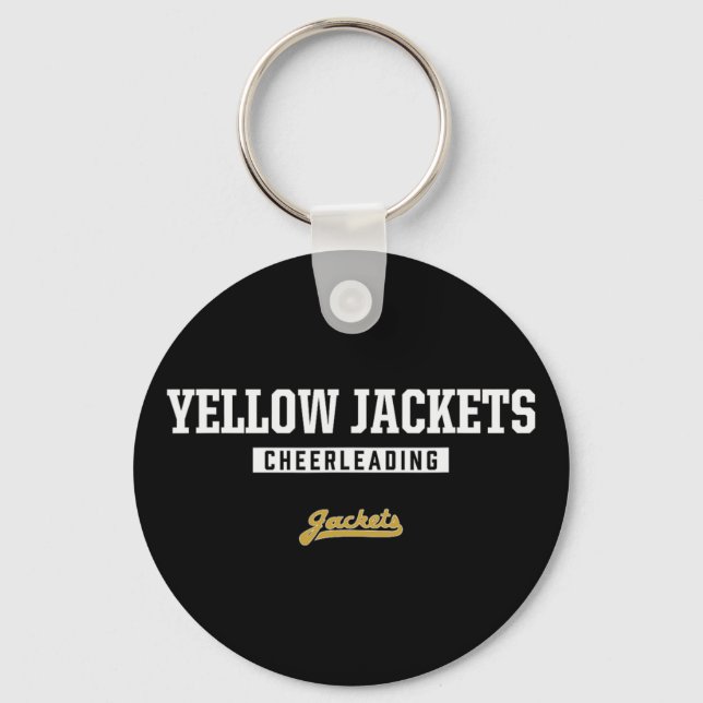 Springfield Yellow Jackets Logo Cheerleading HS  Schlüsselanhänger (Vorderseite)