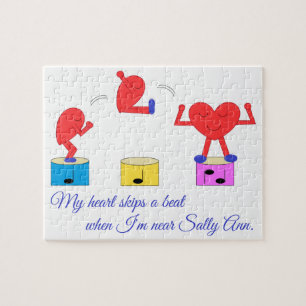 Springherz in Liebe: Weiß Puzzle