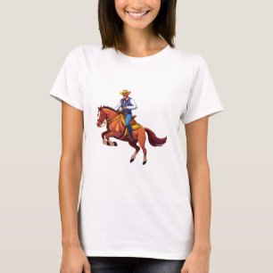 Springpferd mit dem Mann T-Shirt