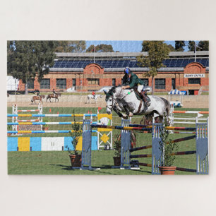 Springpferd und Fahrer anzeigen 3 Puzzle