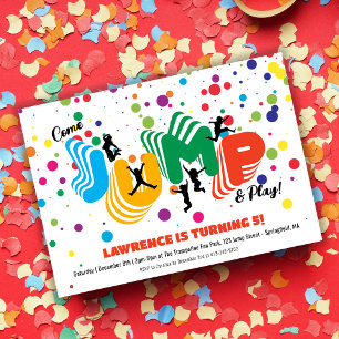 Springplay Trampolin-Park-Party Kindergeburtstag Einladung