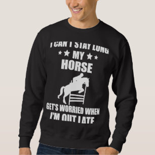Springreitpferd zeigen Spätenglische Pferdeausstel Sweatshirt