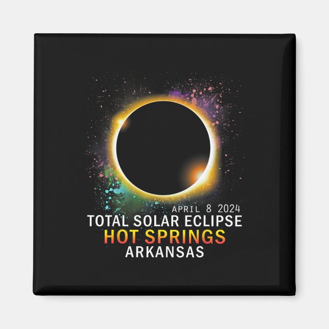 Springs Arkansas Total Solar Eclipse 8. April 2024 Magnet (Vorne)