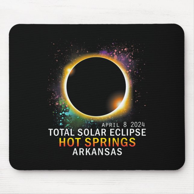 Springs Arkansas Total Solar Eclipse 8. April 2024 Mousepad (Vorne)