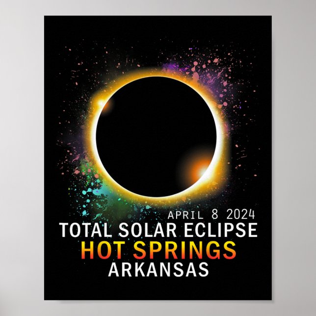 Springs Arkansas Total Solar Eclipse 8. April 2024 Poster (Vorne)