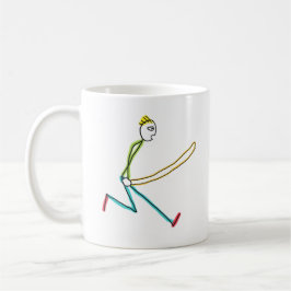 Springseil hüpfender Stockmann Kaffeetasse