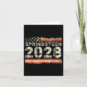 Springsteen 2028 Amerikanische Flagge 4. Juli Frau Karte
