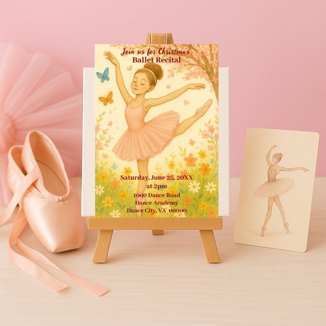 Springtime Ballet Dreams Tanz Erwägung Einladung (Von Creator hochgeladen)