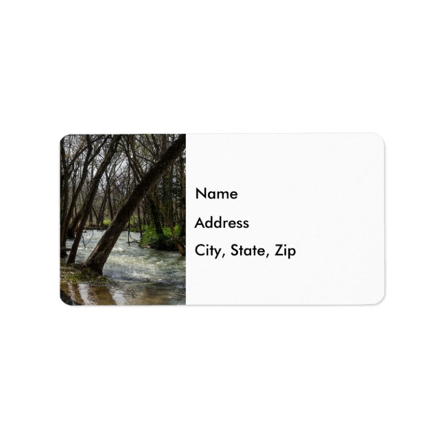 Springtime beim Finley River Address Label Adressaufkleber (Vorne)