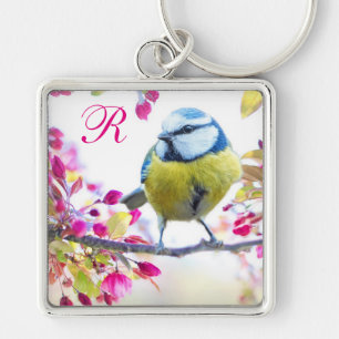Springtime-Bird-Monogramm Schlüsselanhänger