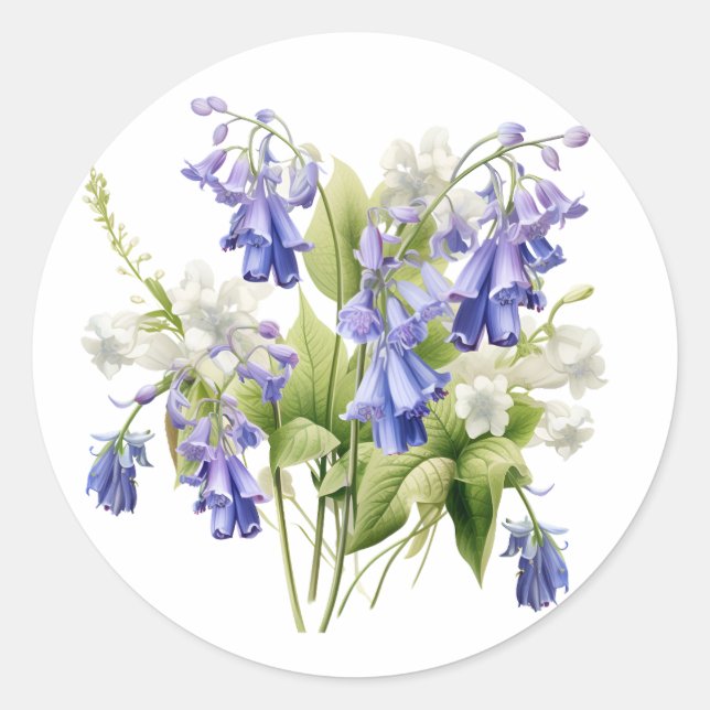 Springtime Bluebell Stickers (Vorderseite)