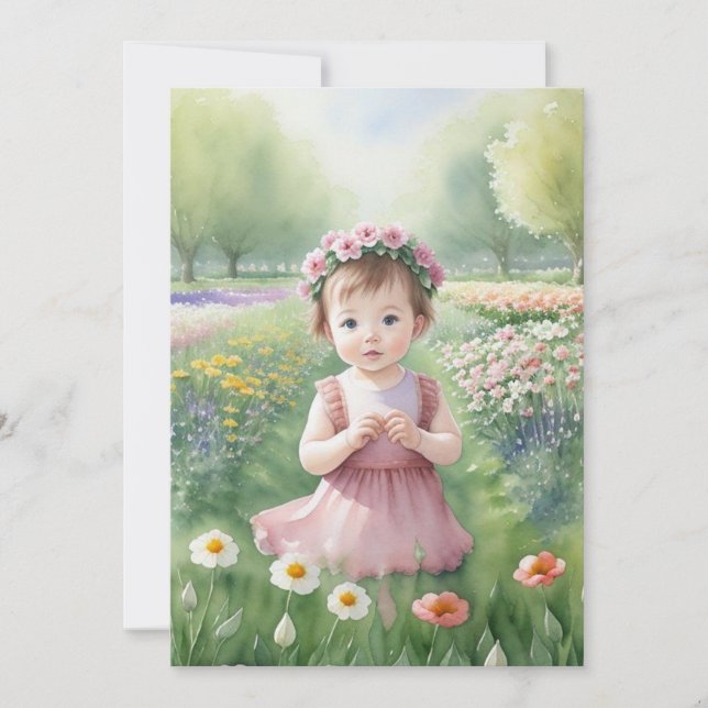 Springtime-Blume Dankeskarte (Vorderseite)