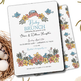 Springtime Brunch Kinderdusche Einladung