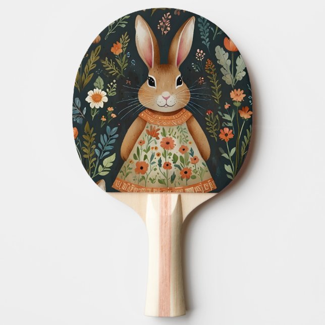 Springtime Bunny Magic Ping Pong Paddle Tischtennis Schläger (Vorderseite)