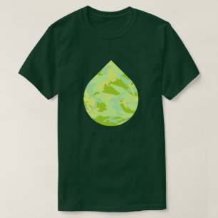 SpringTime Camouflage Muster Teardrop T-Shirt