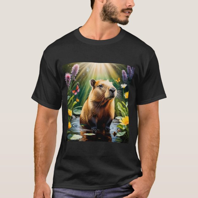 Springtime Capybara T-Shirt (Vorderseite)