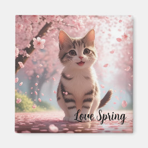 Springtime Cat Magnet