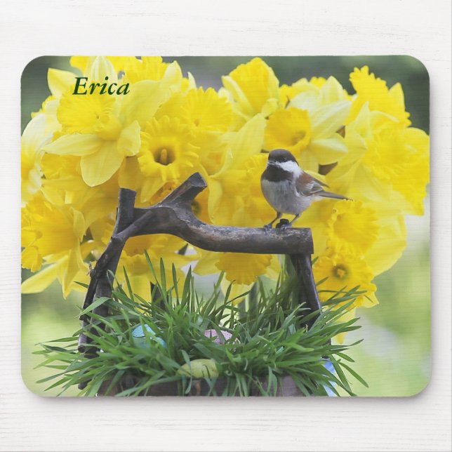 Springtime chickademousepad mousepad (Vorne)