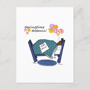 Springtime Dreaming Groundhog Feiertagspostkarte