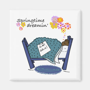 Springtime Dreaming Groundhog Magnet
