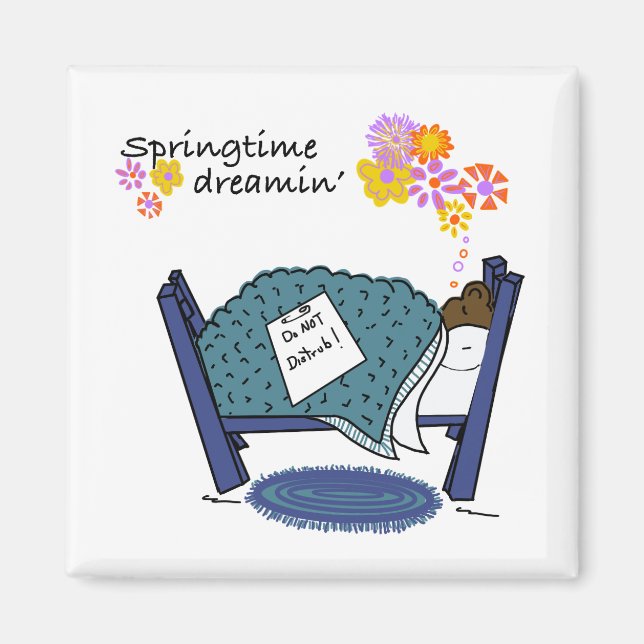 Springtime Dreaming Groundhog Magnet (Vorne)
