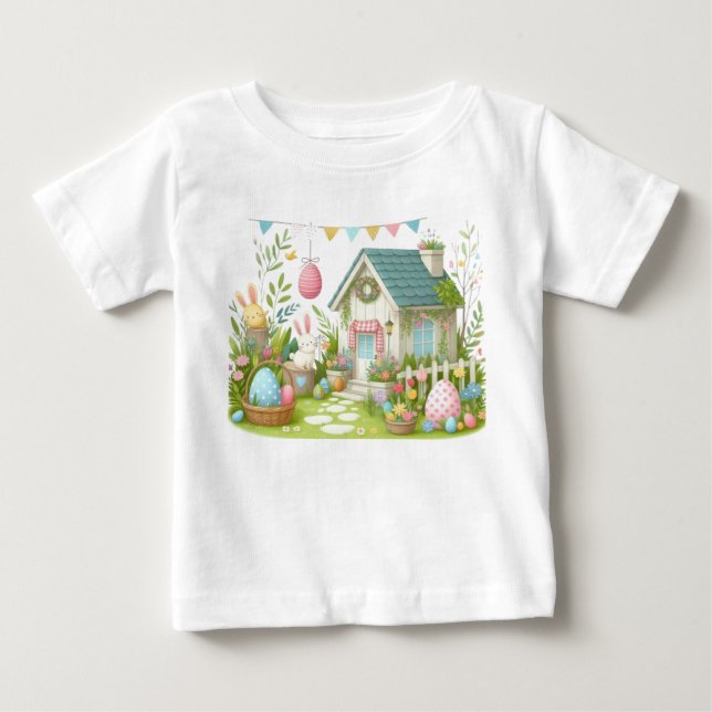 “Springtime Easter Bunny Toddler T-Shirt” Baby T-shirt (Vorderseite)