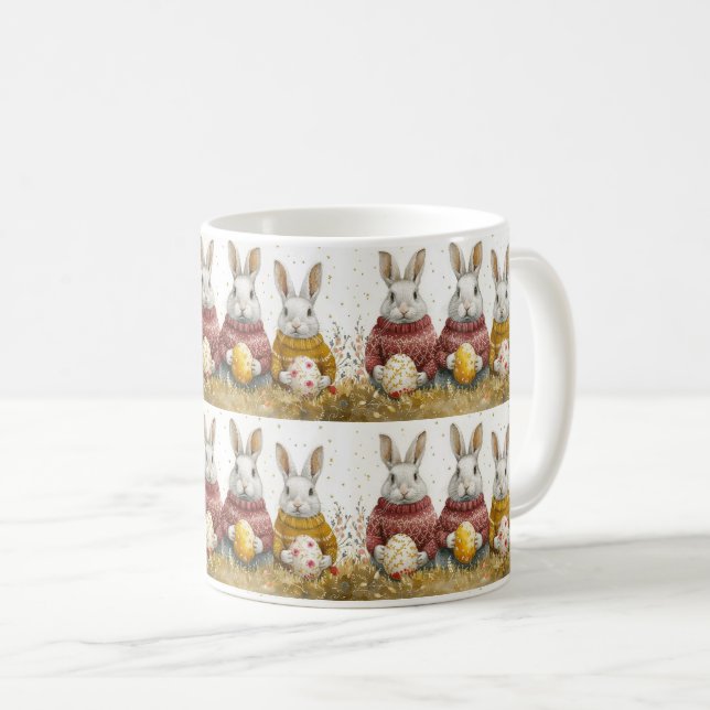 Springtime Egg Bouquet: farbenfrohe Feier Kaffeetasse (VorderseiteRechts)