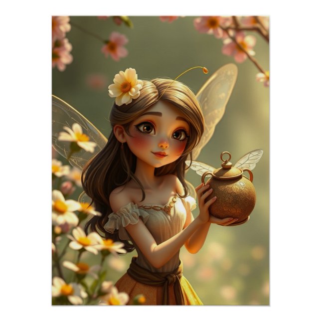 Springtime Fairy Art Poster (Vorderseite)