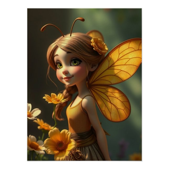 Springtime Fairy Art Poster (Vorderseite)