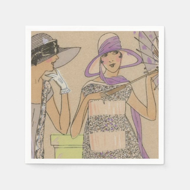 Springtime Flapper Girl's Shower Serviette (Vorderseite)