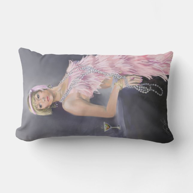 Springtime Flapper Lumbar Kissen (Vorderseite)