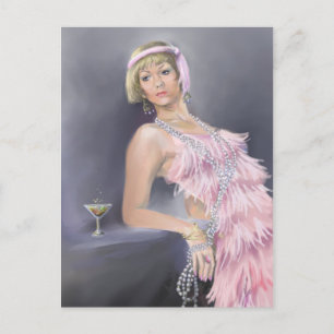 Springtime Flapper Postkarte