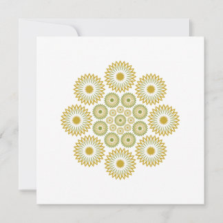 Springtime Floral Note Card, Olive and Gold Mitteilungskarte