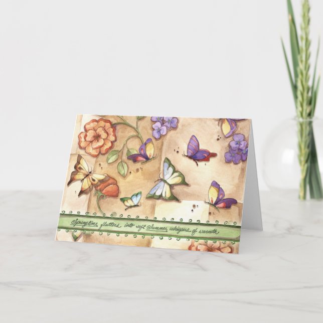 Springtime Flutters - Grußkarte Karte (Vorderseite)
