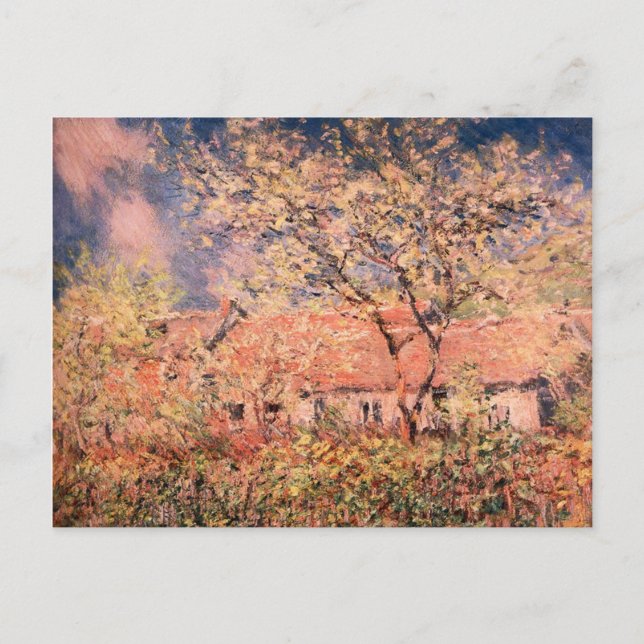 Springtime in Giverny von Claude Monet Postkarte (Vorderseite)