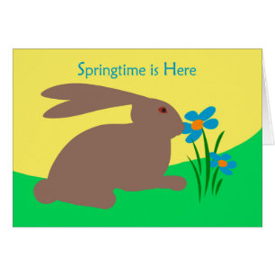 Springtime ist hier, Kaninchen Riecht eine Blume