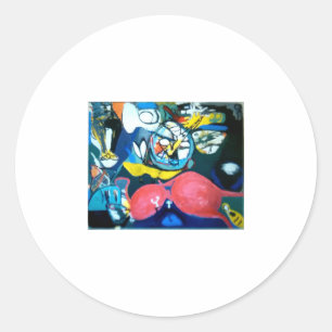 Springtime Jazz Abstrakt Jeff Hankamer Artjunkhaus Runder Aufkleber