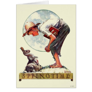 Springtime, Junge 1935 mit Häschen