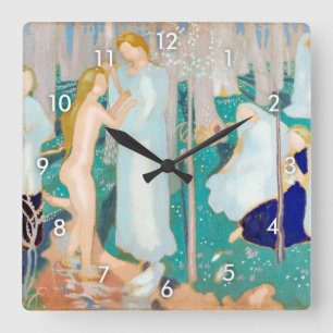 Springtime, Maurice Denis Quadratische Wanduhr