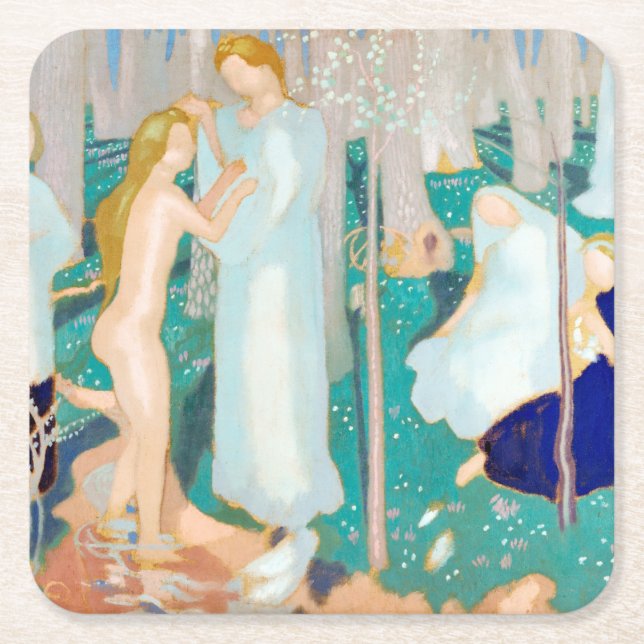 Springtime, Maurice Denis Rechteckiger Pappuntersetzer (Vorderseite)