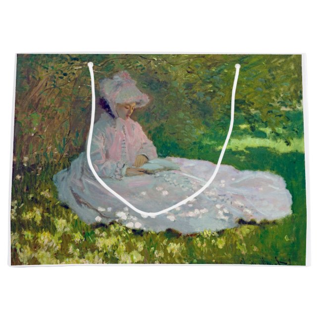 Springtime, Monet Große Geschenktüte (Vorderseite)
